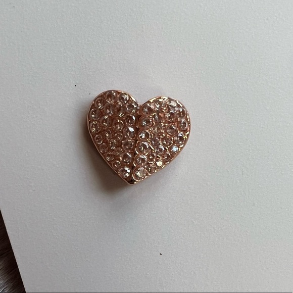 Kate Spade diamond rose gold heart shape earrings - Picture 6 of 6